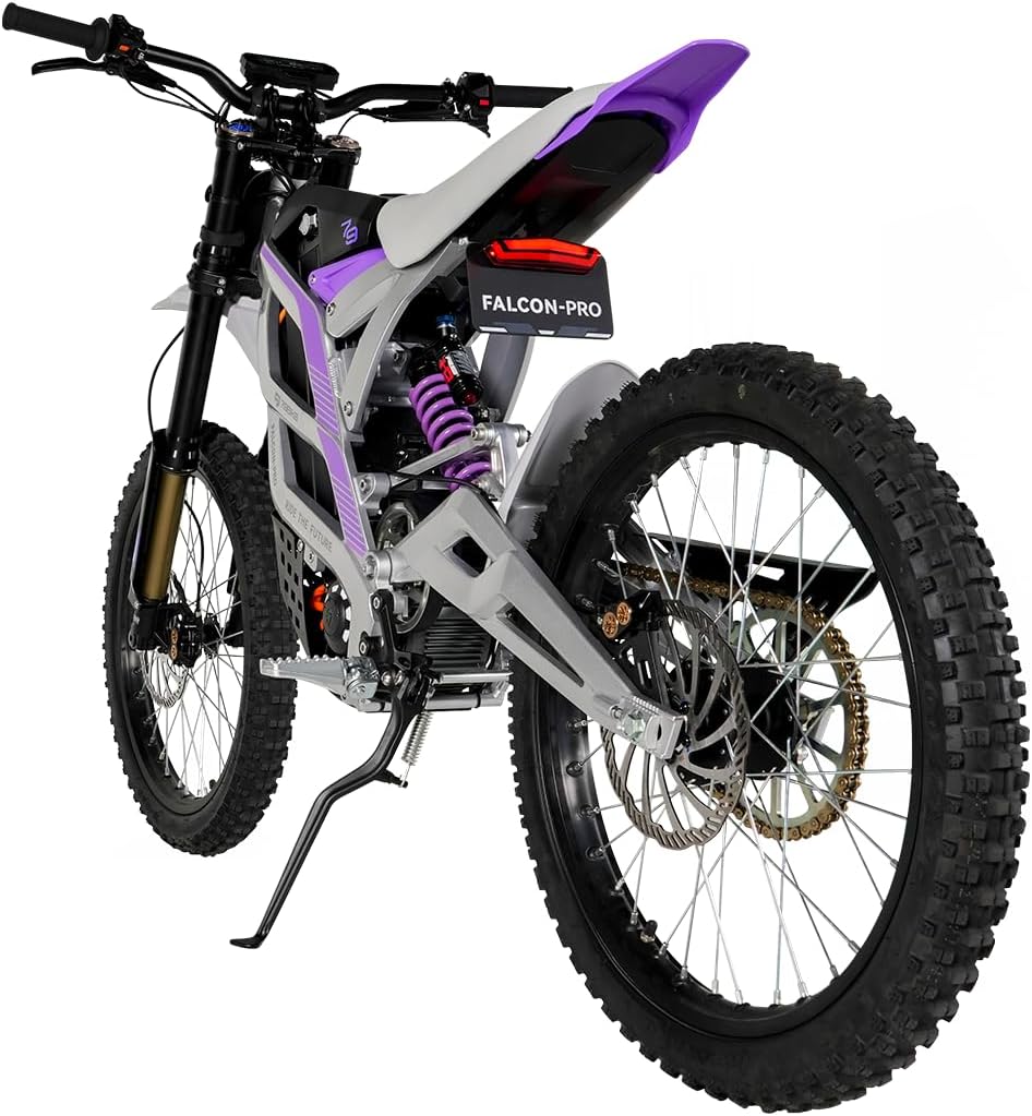 79BIKE FALCON-PRO Electric Dirt Bike for Adults, 72V 35Ah NMC Battery 10kW Peak Power PMSM Motor Offroad Electric Motorcycle, Max 56MPH & 410N.m Torque E Dirt Bike Adult Off-Road Trail Riding E-Moto