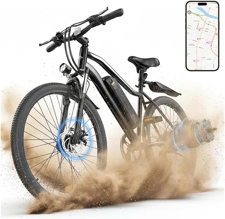 Electric Bike - Electric Bike for Adults, 1500W / 1000W / 750W Peak Motor, Up to 80/75/55Miles, 20MPH EBike, 26'' Tires Lightweight E Bike for Commuting Mountain Road Sand