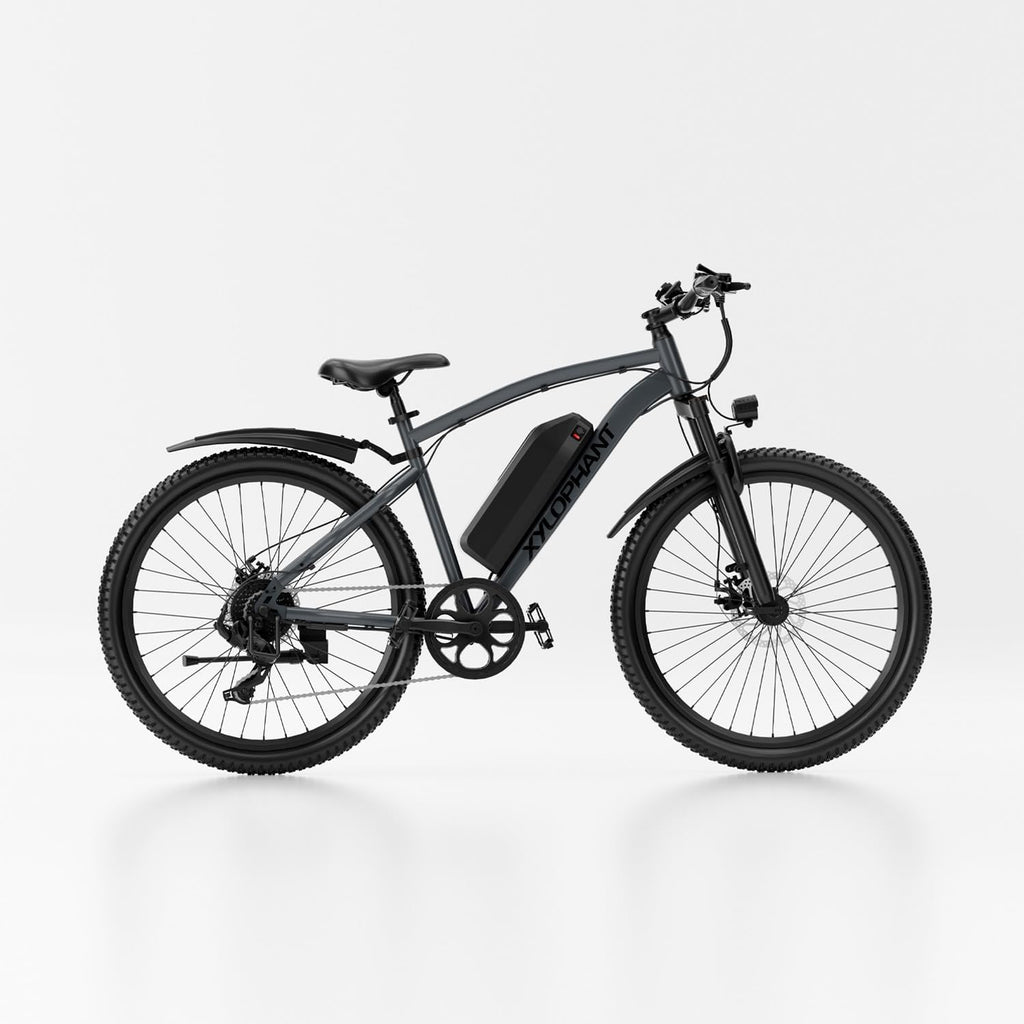 26-inch Adult Electric Bicycle, with a Load Capacity of 330 pounds, 48V Detachable Battery, 7-Speed Gear Shifting, a top Speed of 25 Miles per Hour, a 750-watt Peak Motor