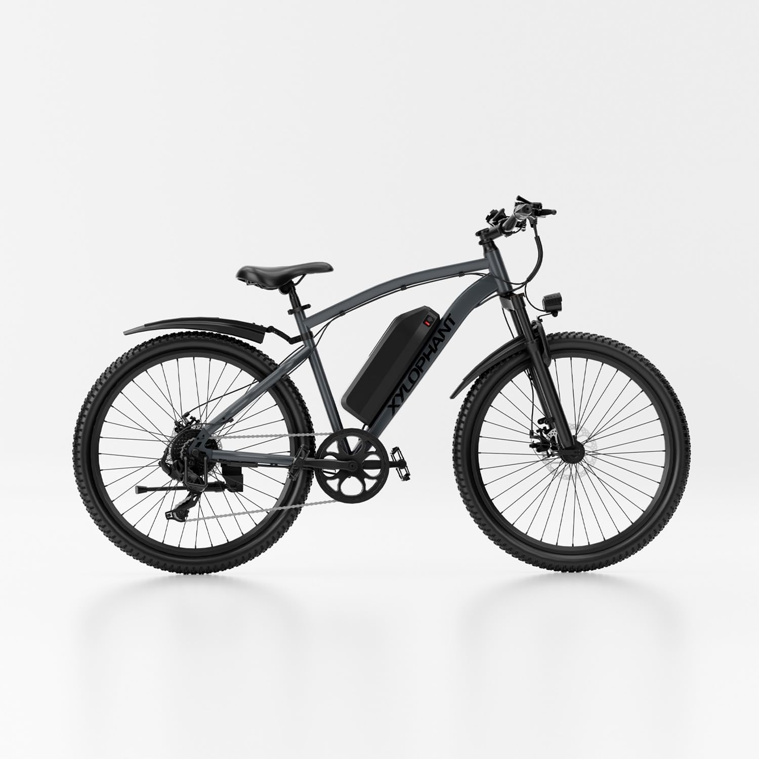 26-inch Adult Electric Bicycle, with a Load Capacity of 330 pounds, 48V Detachable Battery, 7-Speed Gear Shifting, a top Speed of 25 Miles per Hour, a 750-watt Peak Motor