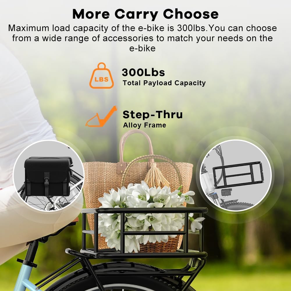 1000w Peak Electric Bike for Adults,up 80 Miles 48V 15AH Removable Battery Ebike, 26" UL Certified Electric Mountain E Bike Adult Electric Bicycles for Commute Beach Snow
