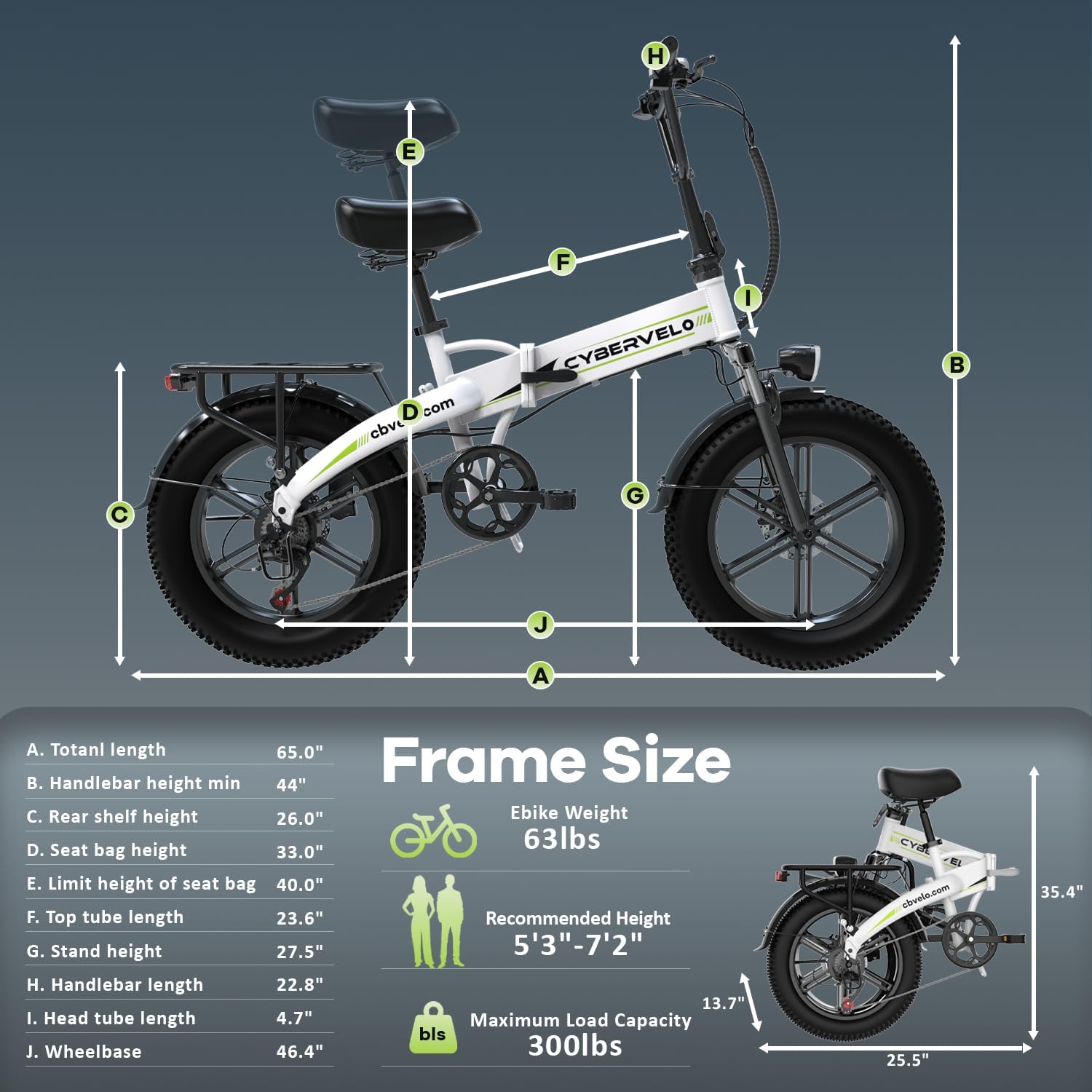 1000W Folding Electric Bike, 48V 20.8AH Large Removable Battery E Bike, 30+MPH, 80 Miles Max Range, 20" Fat Tire Electric Bike for Adults, Adult Electric Bicycles for Commute, 7-Speed