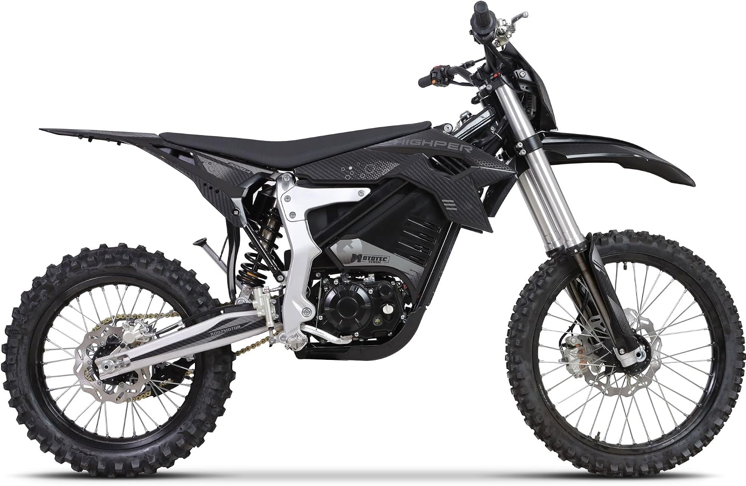 MotoTec Venom 72v 12000w Electric Dirt Bike Black | 72v