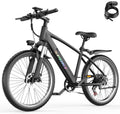 Electric Bike for Adults, 26" Mountain Ebike, 7-Speed, 1500W Peak, Up to 65 Miles 25MPH, Electric Bicycle with 48V 12Ah Removable Battery, Lightweight E-Bike for Commute Campus, Front Fork Suspension