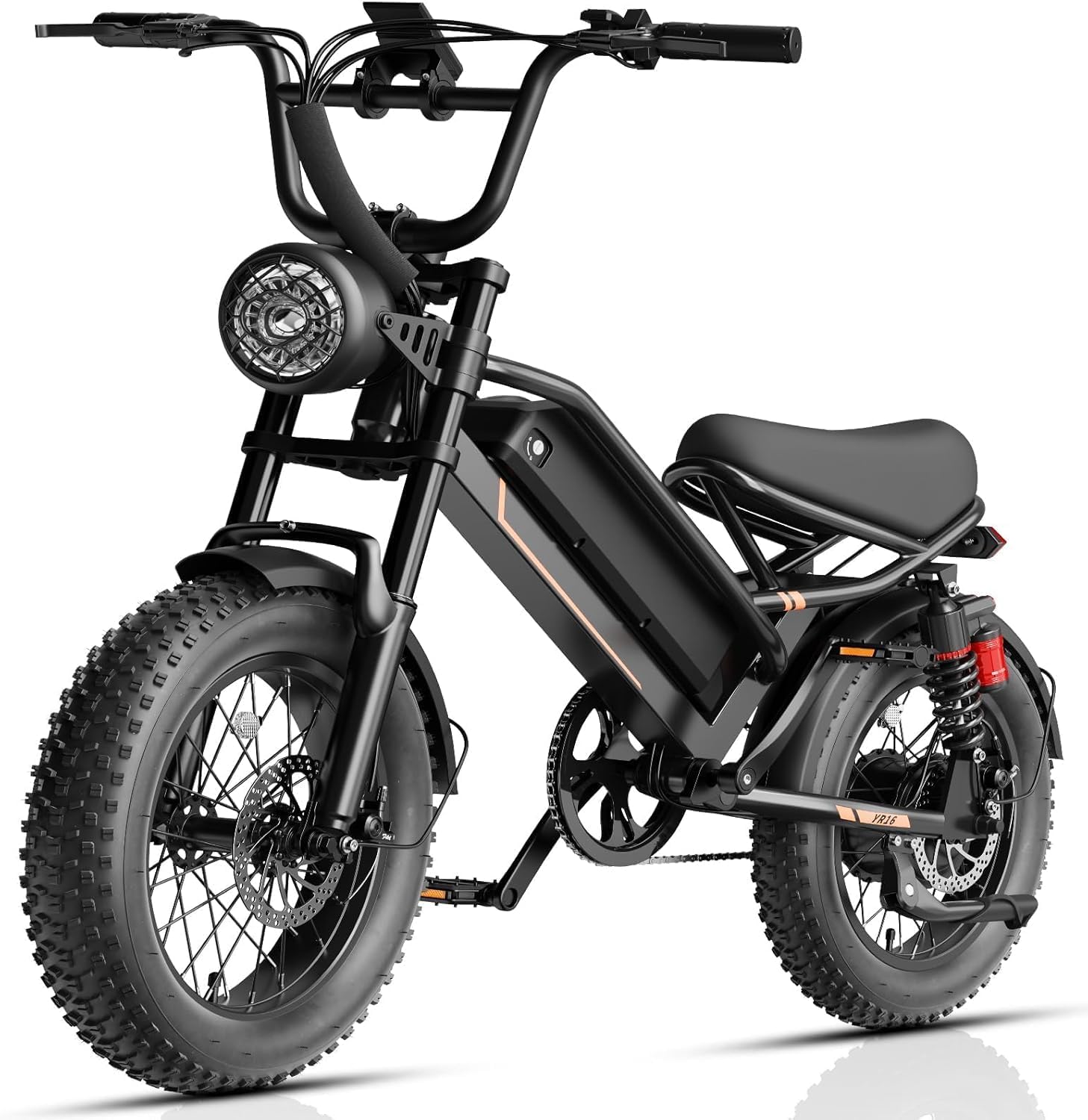 Jasion Electric Bike for Adults & Teens, 2000W/3000W Peak E Bike, Up to 55-90 Miles Range Electric Bicycle, 48V/52V Battery, 16"/20"x4.0" Fat Tire E-Bike, Full Suspension Ebike for Beach,Mountain,Road