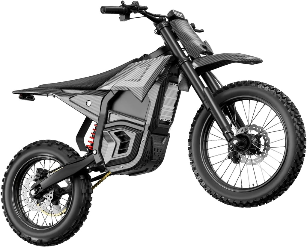 Q1 Electric Dirt Bike for Adults & Teens, 6000W Peak Mid-Drive Motor, 60 MPH Electric Motorcycle, 60V 30Ah Removable Battery, 60-Mile Range, Hydraulic Brakes & Full Suspension