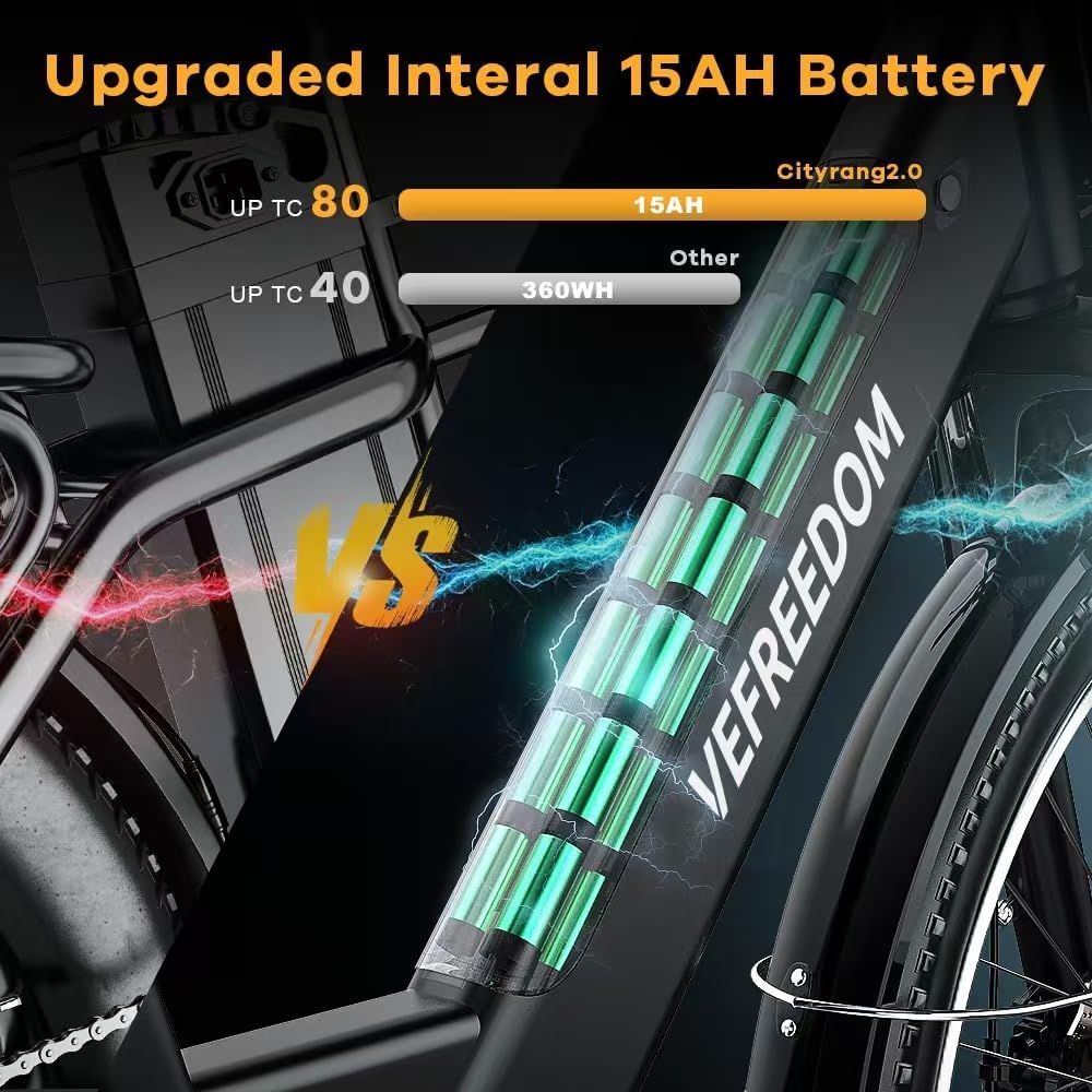1000w Peak Electric Bike for Adults,up 80 Miles 48V 15AH Removable Battery Ebike, 26" UL Certified Electric Mountain E Bike Adult Electric Bicycles for Commute Beach Snow