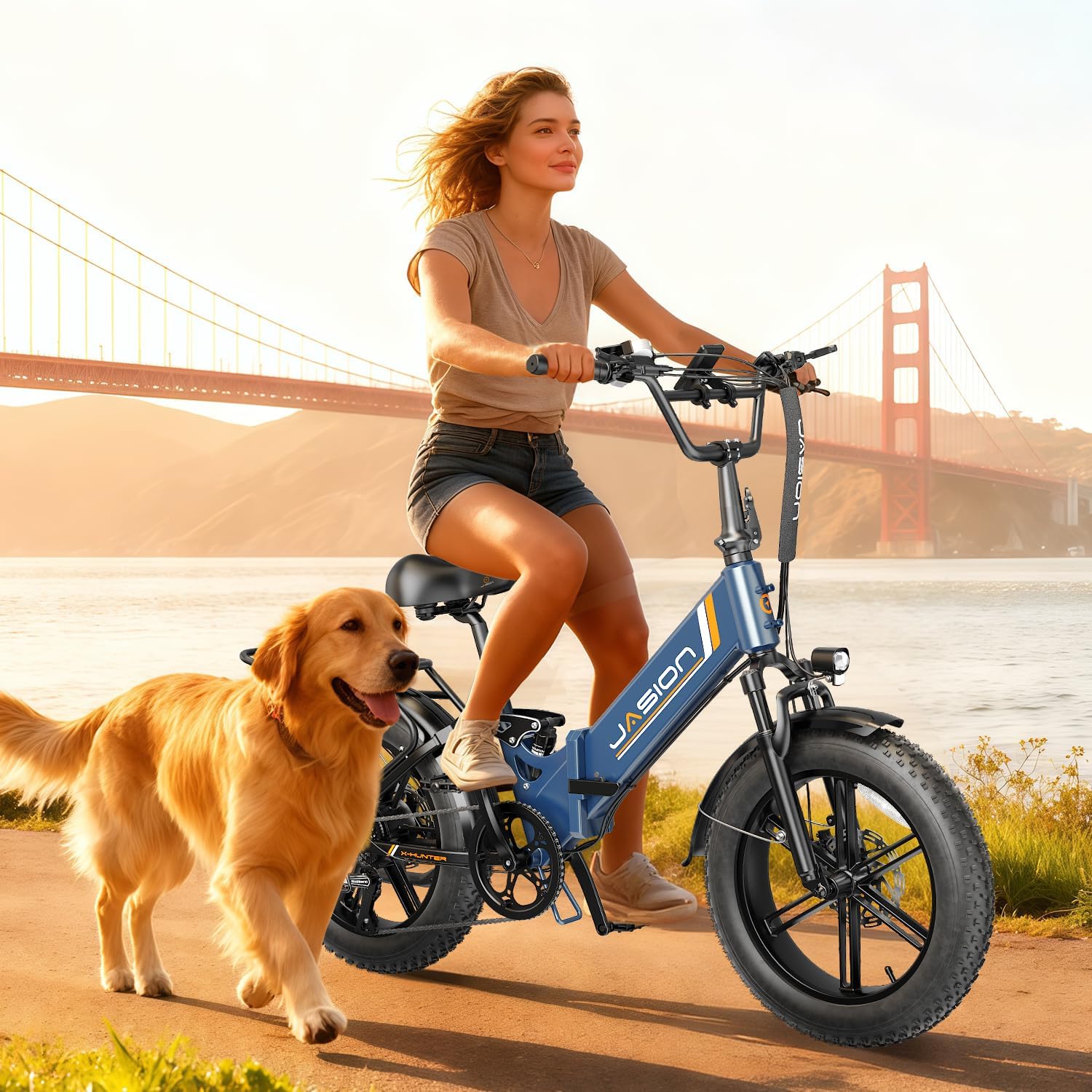 Jasion X Hunter PRO/ST Electric Bike for Adults,1800/1400W Peak 20''Fat Tire Foldable E Bikes,Folding Ebike Up to 80/70 Miles Range 30 MPH,720/624WH Removable Battery,Certified by UL2849