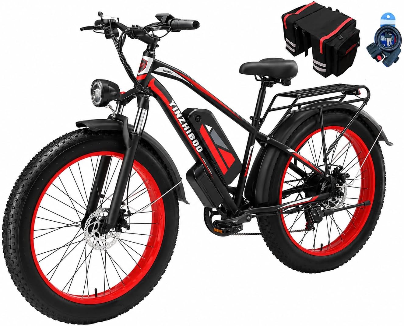 Electric Bike for Adults with 2000W Peak Motor | 48V17.5Ah Removable Battery,60 Miles PAS Range,26"x4.0" Fat tire,Hydraulic Disc Brakes, 32MPH Speed, Cruise Control