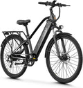 Aipas C2 Electric Bike for Adults 1100W Peak, 28Mph & 62 Miles Long Range Commuter Ebike for Men Women with 48V 12.8Ah Battery, 26" Adjustable Suspension All-Terrain Electric Bicycle