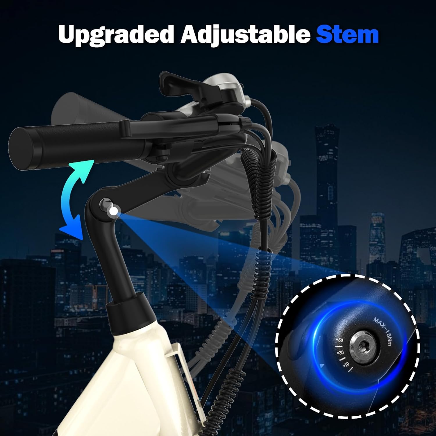 ZDZA Electric Bike for Adults, 1000W Peak Motor, 60 Miles 22Mph Electric Bike, 26" Commuter E Bikes with 48V 10.4Ah Removable Battery, Step-Thru Ebike, Adjustable Stem, 7-Speed & Front Suspension