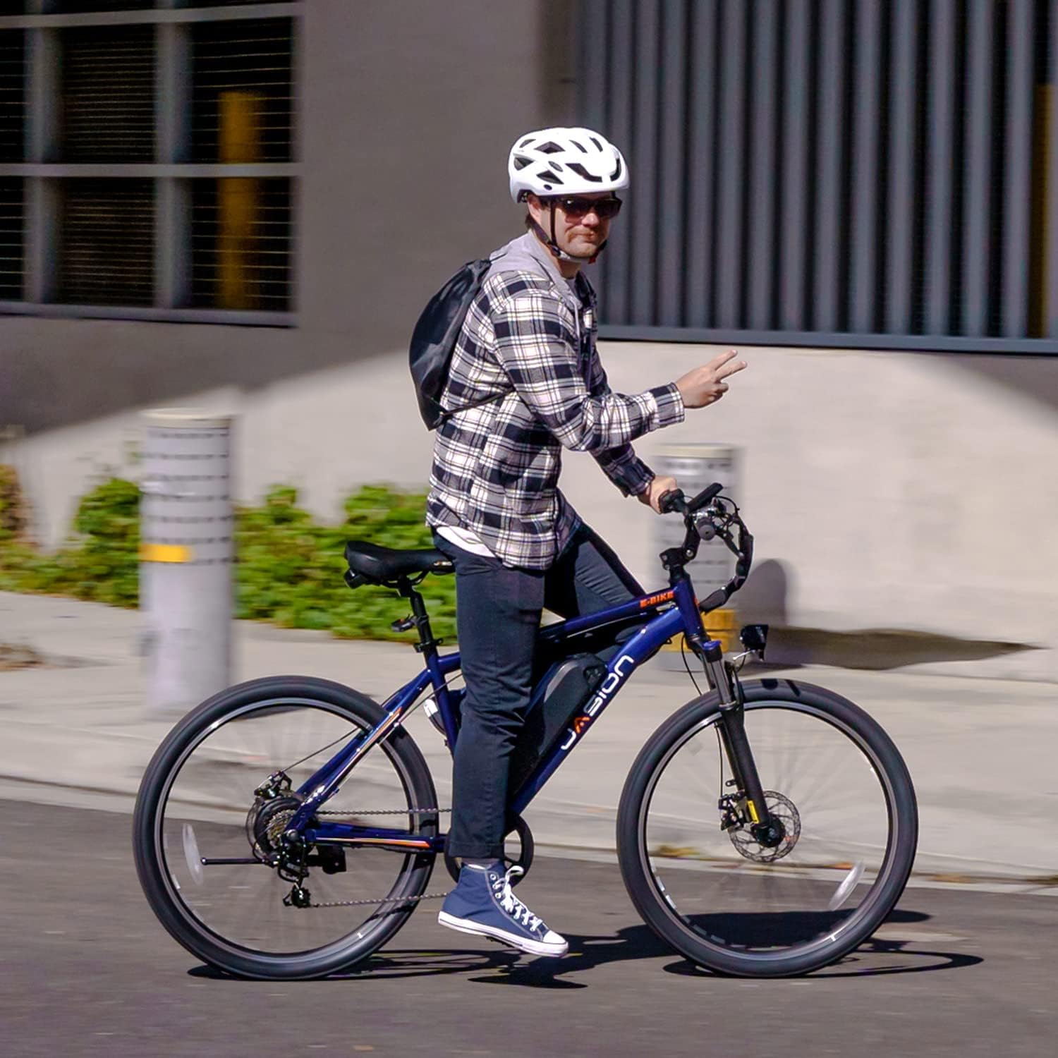 Jasion EB5 Electric Bike for Adults with Peak 1000W Brushless Motor | 40Miles 20MPH Commuting Electric Mountain Bike with 360Wh Removable Battery, 7-Speed, 26" Tires and Front Fork Suspension