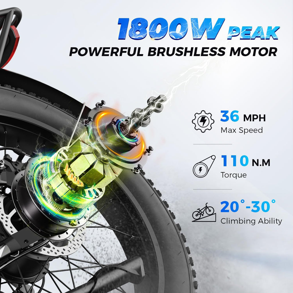 Aipas M1 Pro & M2 Pro Electric Bike Combo, 1800W Peak Motor Fat Tire EBikes for Adults, Electric Mountain Bike with 48V 17.5Ah Battery, 26" x 4.0" All-Terrain Tires, 7 Speed, 85 Miles Long Range