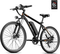 Jasion EB5 26" Electric Bike for Adults,1000W Peak Motor E Bike,Max 40Miles Mountain Ebike,Removable Battery Commuting Electric Bicycle with 7-Speed,Front Shock Suspension E-Bike