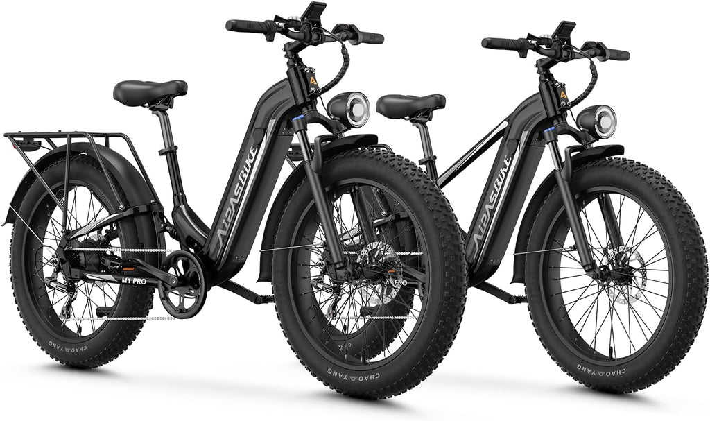 Aipas M1 Pro & M2 Pro Electric Bike Combo, 1800W Peak Motor Fat Tire EBikes for Adults, Electric Mountain Bike with 48V 17.5Ah Battery, 26" x 4.0" All-Terrain Tires, 7 Speed, 85 Miles Long Range