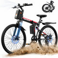 VARUN Electric Bike - 26'' Folding Ebike Peak 750W Motor 20MPH Up to 50 Miles,48V Removable Battery, All Terrain E-Bikes with Dual Disc Brakes & Full Suspension,UL2849 Certified by SGS