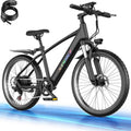 Electric Bike for Adults, 1500W Peak Mountain Ebike, Up to 25MPH, 65 Miles Long Range, 48V 12Ah Removable Battery, 26" Tire Electric Bicycle, 7-Speed E-bike for City Trail, 5 Modes, Front Suspension