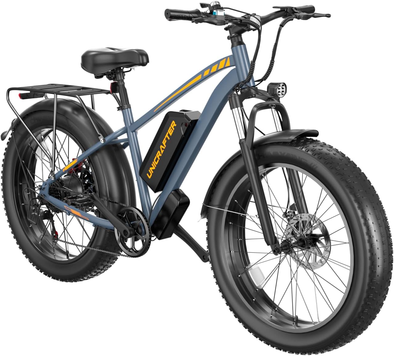 F01 Electric Bike for Adults with 1000W Motor, 48V 18.2AH Removable Battery, 26" Electric Bicycle Fat Tire E-Bike 30MPH Mountain Beach Snow E-Bike, 7 Speed Gear.Safety Tested to UL 2849