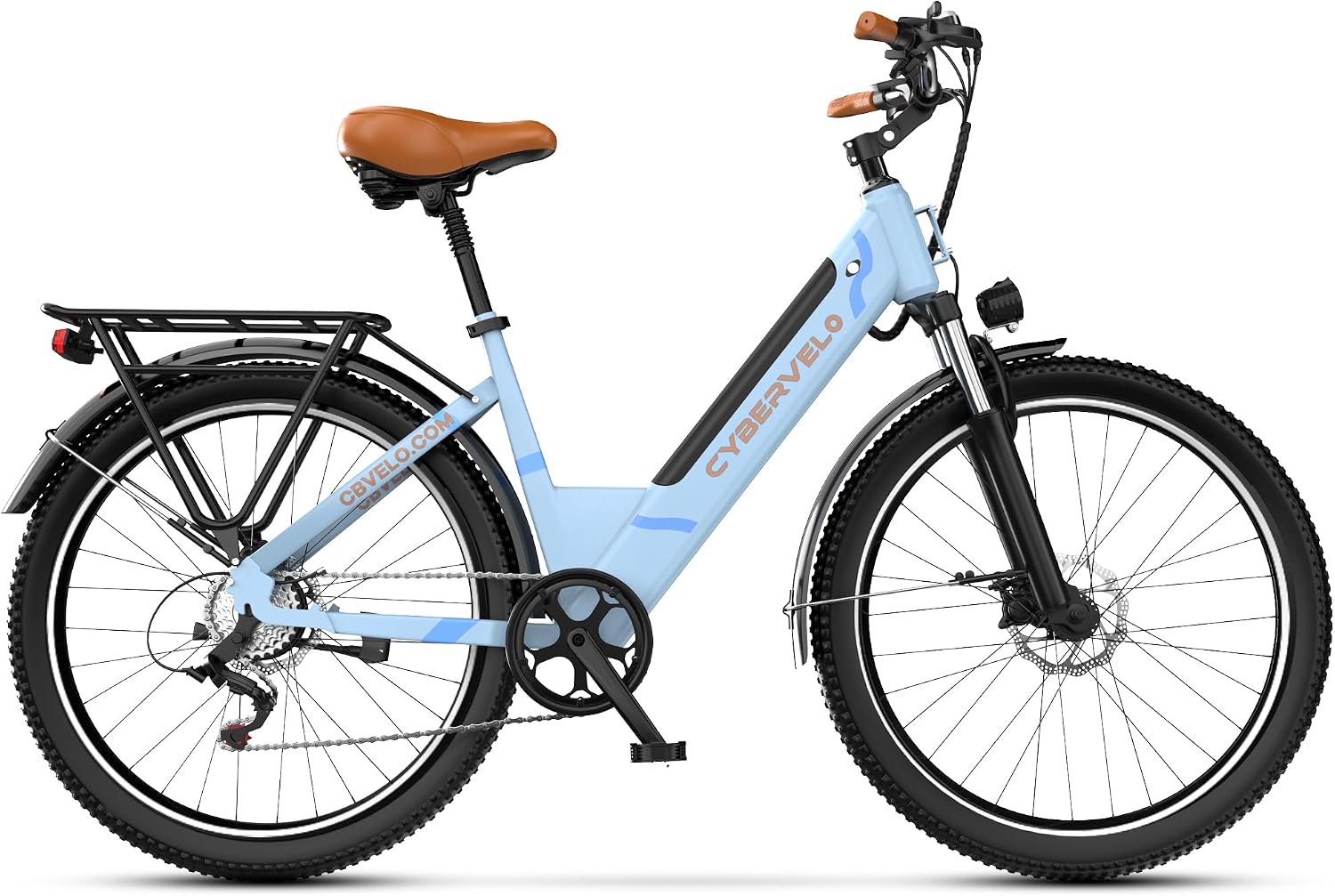 CBVELO Ebikes for Adults，80 Miles Max Range Removable Battery Ebike，26" Electric Bike for Adults Adult Electric Bike for Commute（7-Speed）