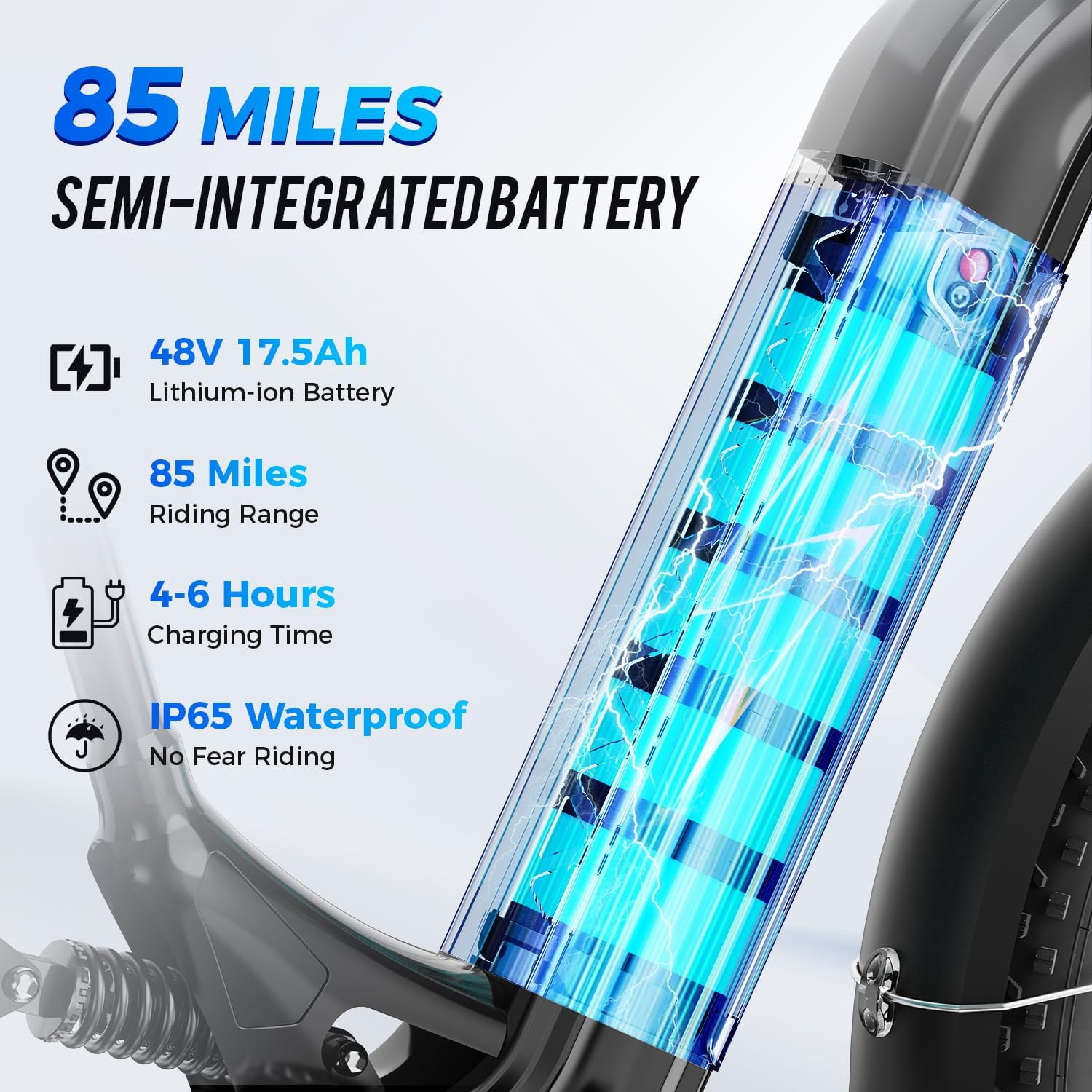 Aipas M1 Pro & M2 Pro Electric Bike Combo, 1800W Peak Motor Fat Tire EBikes for Adults, Electric Mountain Bike with 48V 17.5Ah Battery, 26" x 4.0" All-Terrain Tires, 7 Speed, 85 Miles Long Range