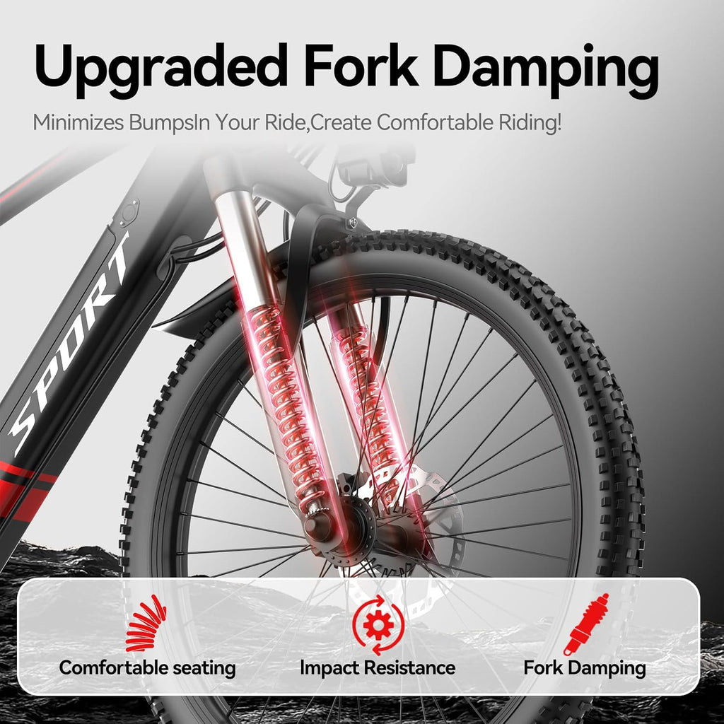 Electric Bike for Adults, 1500W Peak Ebike, 60Miles 25MPH Electric Mountain Bike, 26" Adult Electric Bicycle with 48V Removable Battery, Adjustable Seat,7 Speed UL2849 Commuting E Dirt Bike (Gray