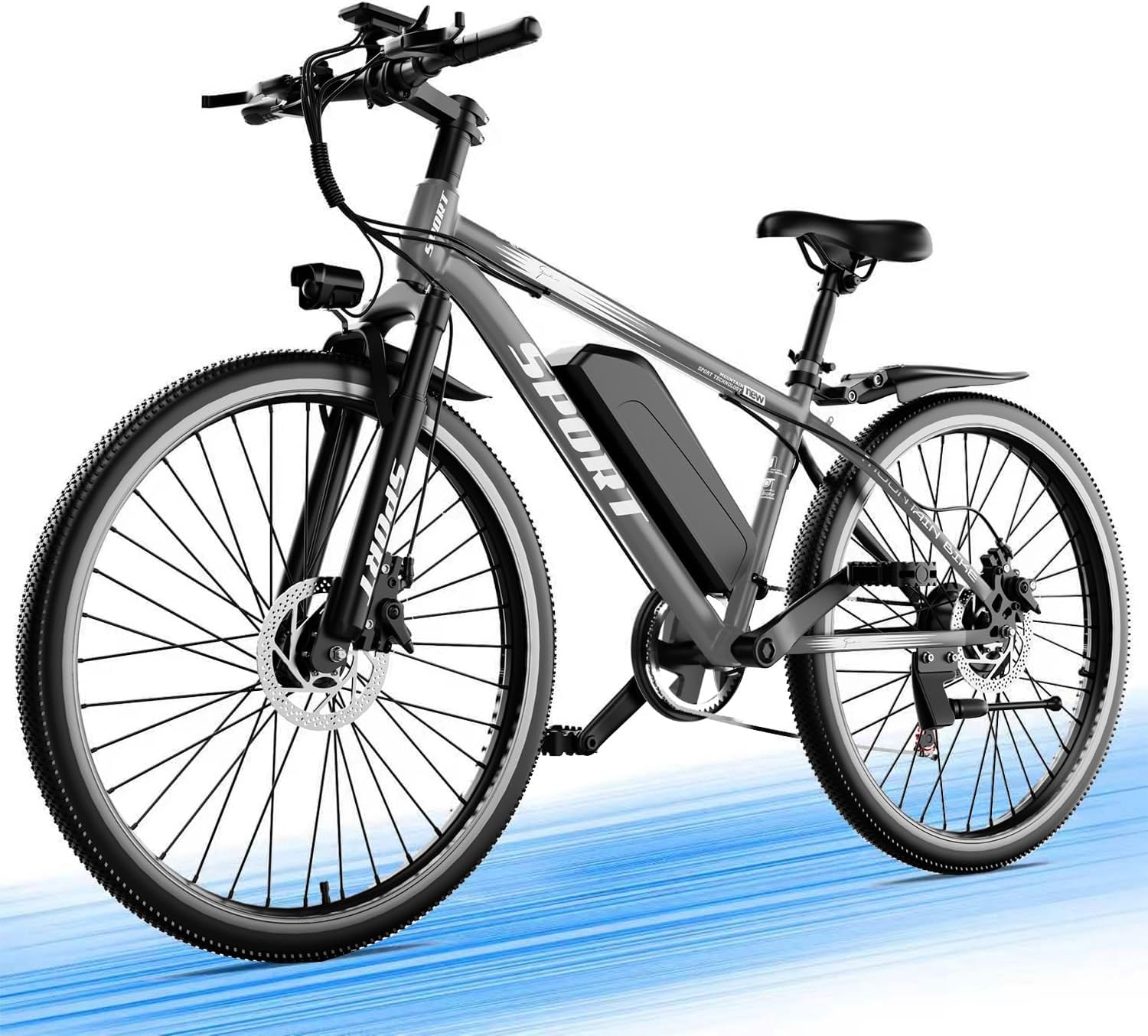 Misodo Electric Bike for Adults, 1500W Peak Mountain Ebike with 25 MPH, 65 Miles Range, 48V 10Ah Removable Battery, Dual Brakes, 26" Ebike for Commute