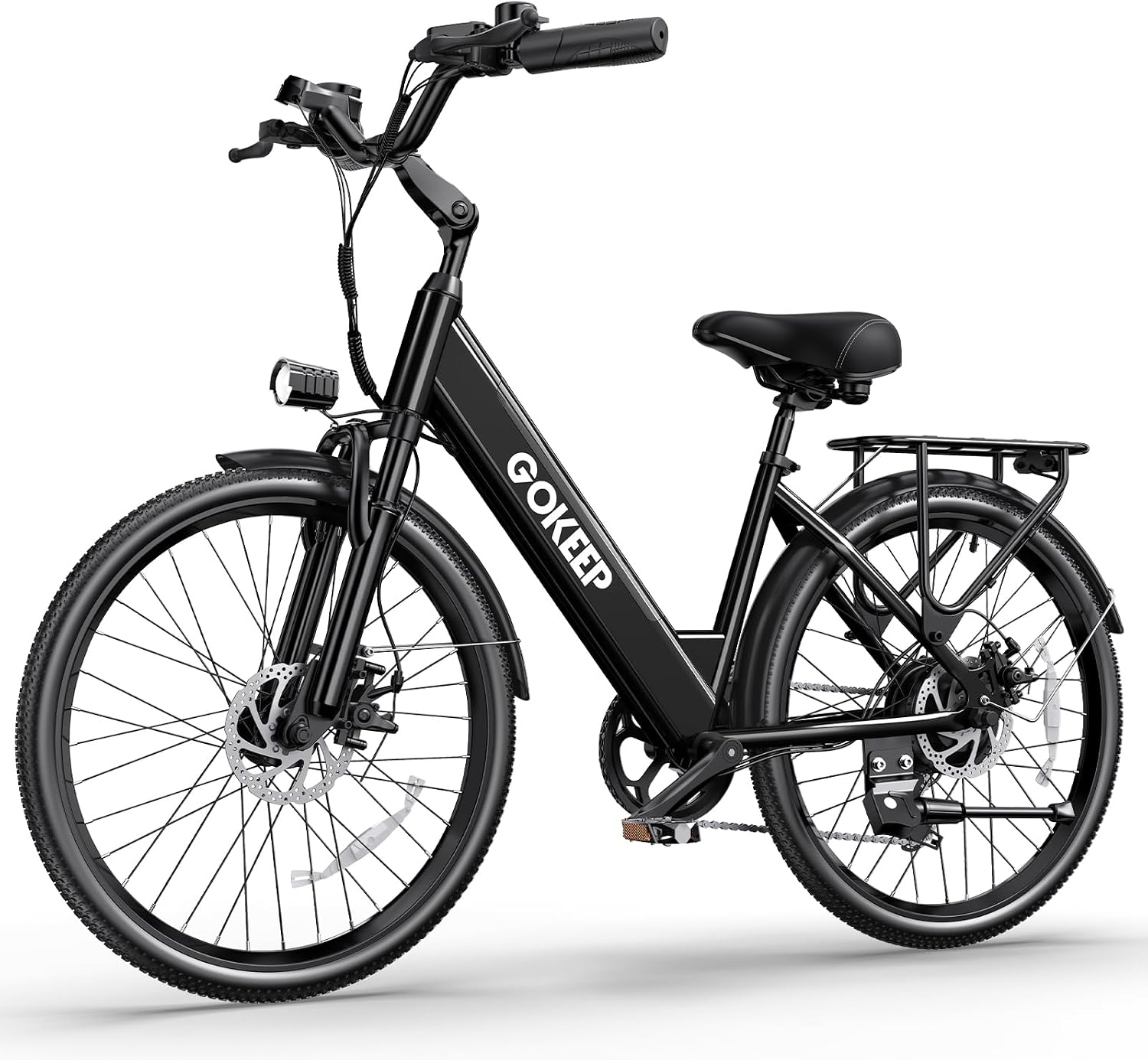 Electric Bike for Adults,1000/1300W Peak Power,48V 10.4/15.6Ah Removable Battery,28MPH,75-86Miles PAS Range,26" Tire Electric Bicycles,7-Speed,Adjustable Stem and Front Fork Suspension