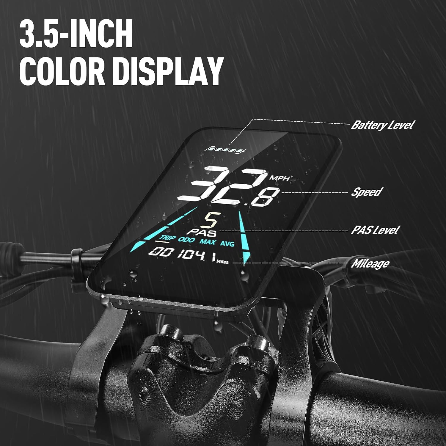 Electric Bike for Adults 26" x 4.0 Fat Tire Ebike,1000W Motor 35MPH Electric Mountain Bike,48V 17.5Ah Removable Battery Up to 80Miles,Hydraulic Brakes,7 Speed,Front Suspension,UL 2849 Certified