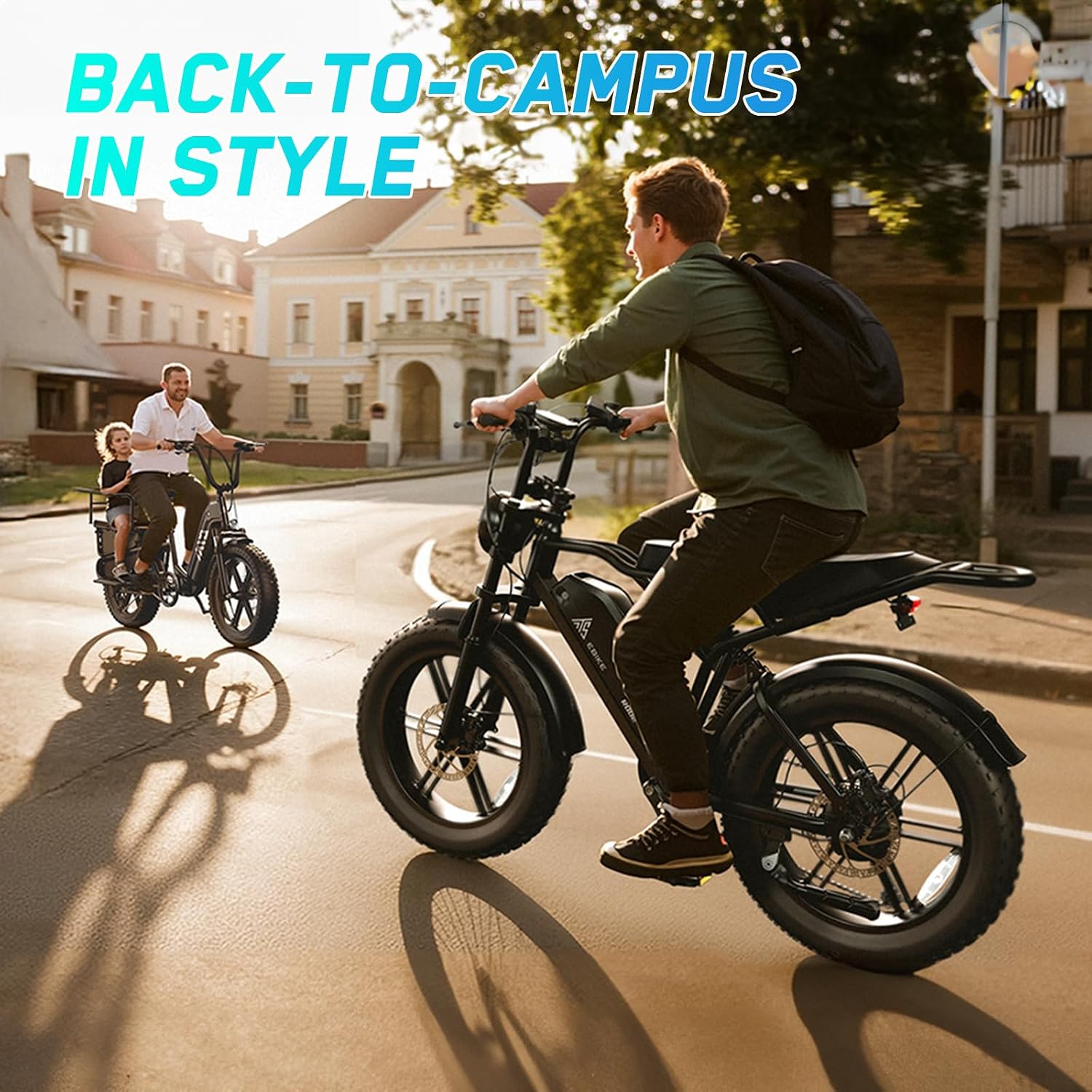 TST Electric Bike for Adults 1500W Peak 20" Fat Tire All-Terrain E-Bike 60 Miles Electric Dirt Bike - 48V 15 AH Battery Electric Bicycle