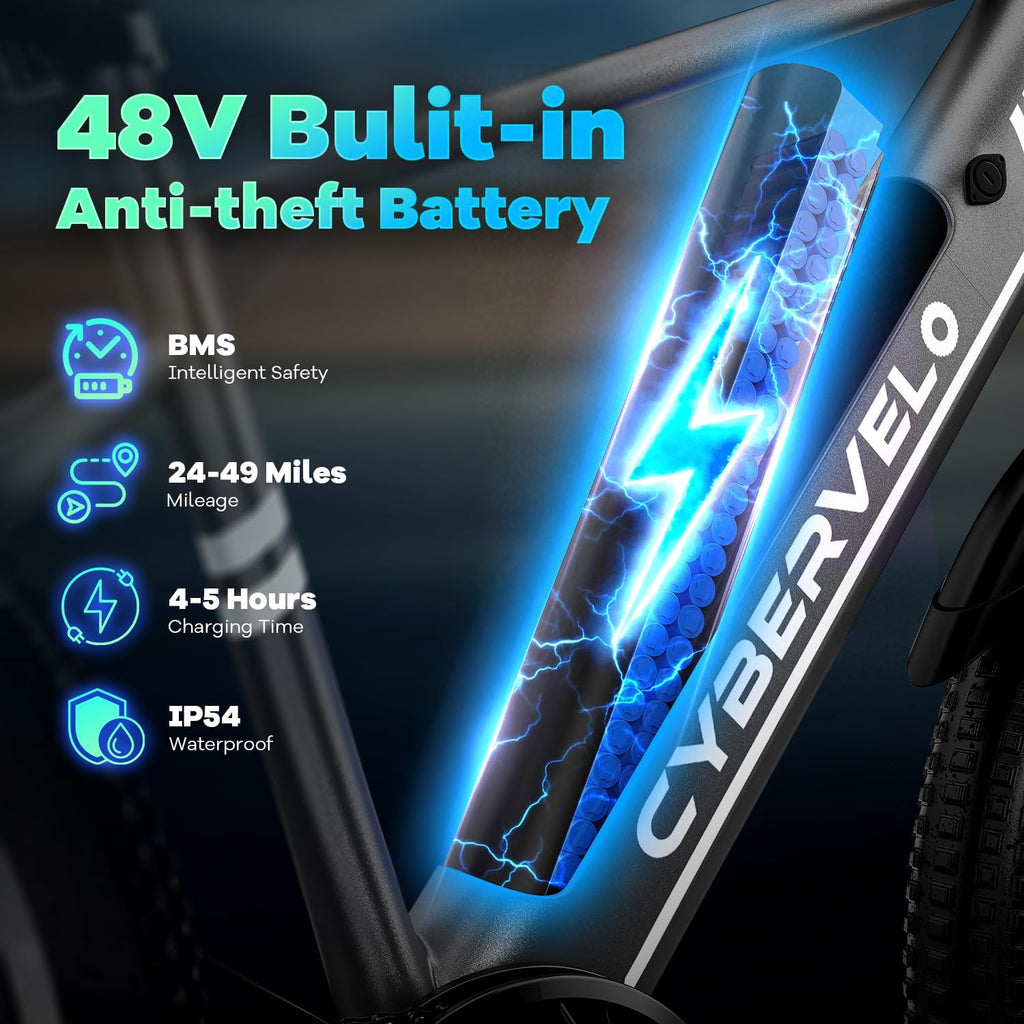 26" Electric Bike for Adults 1000W,Commuter Electric Bike with 48V Removable Battery 60 Miles,20MPH E-Bike for Adults,Adult Electric Bicycle with 7-Speed,Dual Disc Brakes