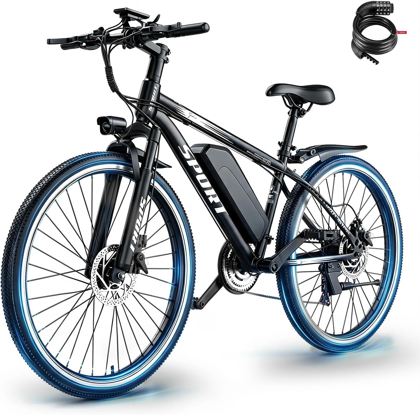 Misodo Electric Bike for Adults, 1500W Peak Motor, 65 Miles Range, 26" Mountain Ebike with 25 MPH, 48V 10.4Ah Removable Battery Ebike 7 Speed, Electric Bicycle for Commute