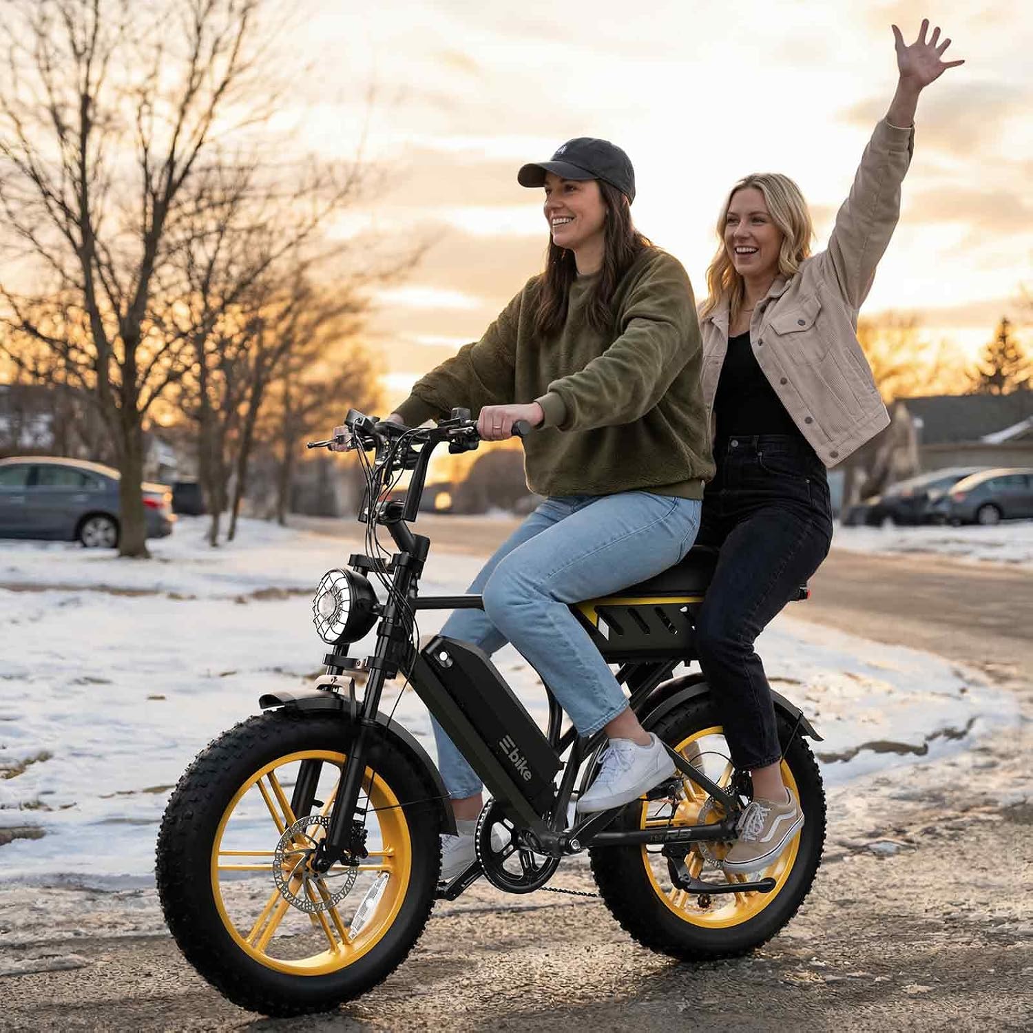 TST Electric Bike for Adults, 1500W Peak Motor 60 Miles Fat Tire Ebike with 48V 15Ah Removable Battery 20" Fat Tire Electric Bike, Full Suspension and 7-Speed