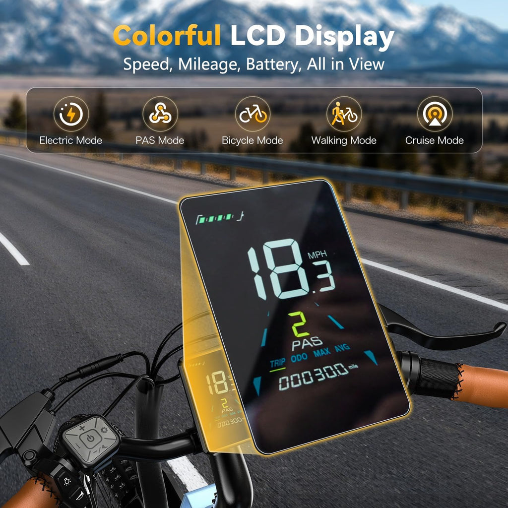 Electric Bike for Adults 1000W 1500W Peak Motor 15AH 20AH Removable Battery 70Miles 80Miles UL 2849 Certified Electric Commuter Bike Man Woman Ebike
