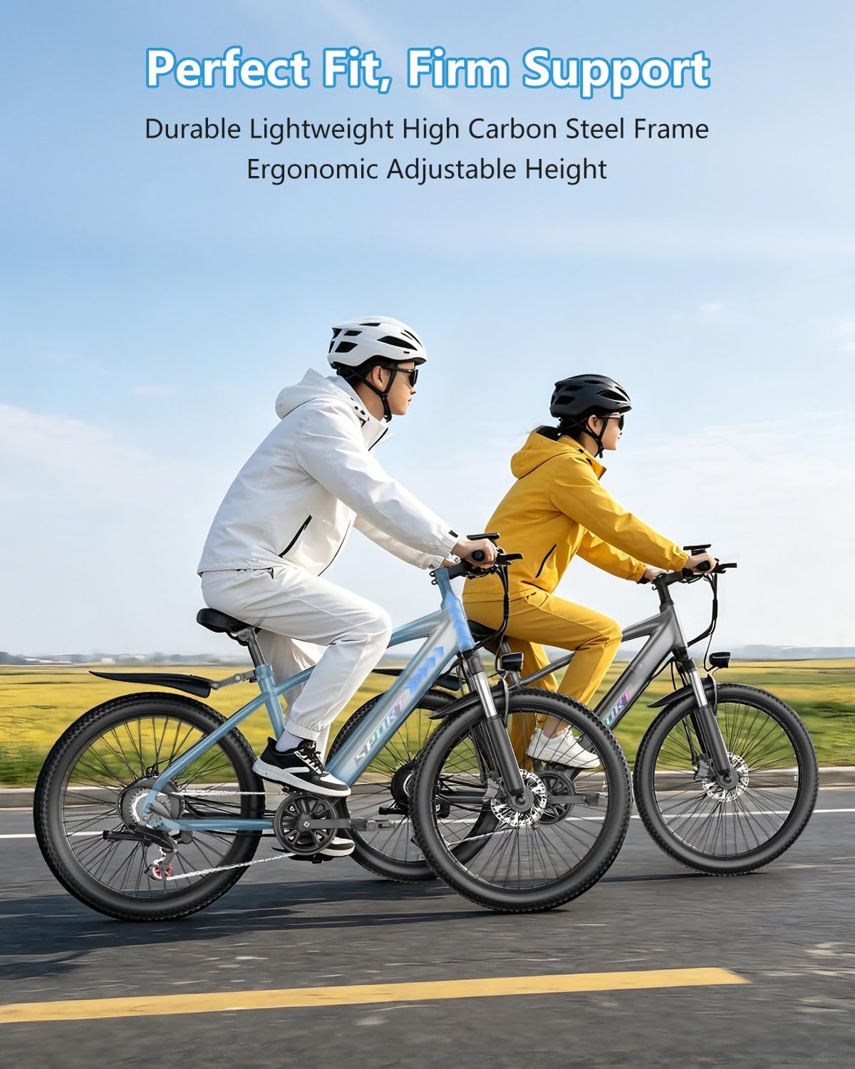 Electric Mountain Bike 26" with 48V 12Ah Battery, 1500W Peak Motor | Up to 25MPH Speed, 65 Miles Range, 7 Speed Gears, Removable Battery, City Commuter
