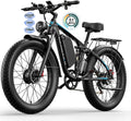 Electric Bike for Adults 51MPH 6000W Peak Dual Motor Fast Ebike 36Ah 52V Full Suspension 26" Fat Tire E Bikes for Men with Hydraulic Brake 130 Miles Electric Bicycle