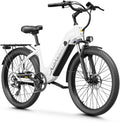 Aipas C1 Max Electric Bike for Adults Commuter, 85 Miles Long Range Ebike with 1100W Peak Motor, 24" All Terrain Electric Bicycle with 48V Removable Battery, Adjustable Suspension, 500LB Capacity