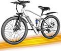 26" Electric Bike for Adults, 1500W Peak Motor Mountain Ebike, 28MPH Up to 65 Miles, UL2849 Certified, 7-Speed, Removable Battery, Shock Absorber, Fat Tire Commuter E-Bike