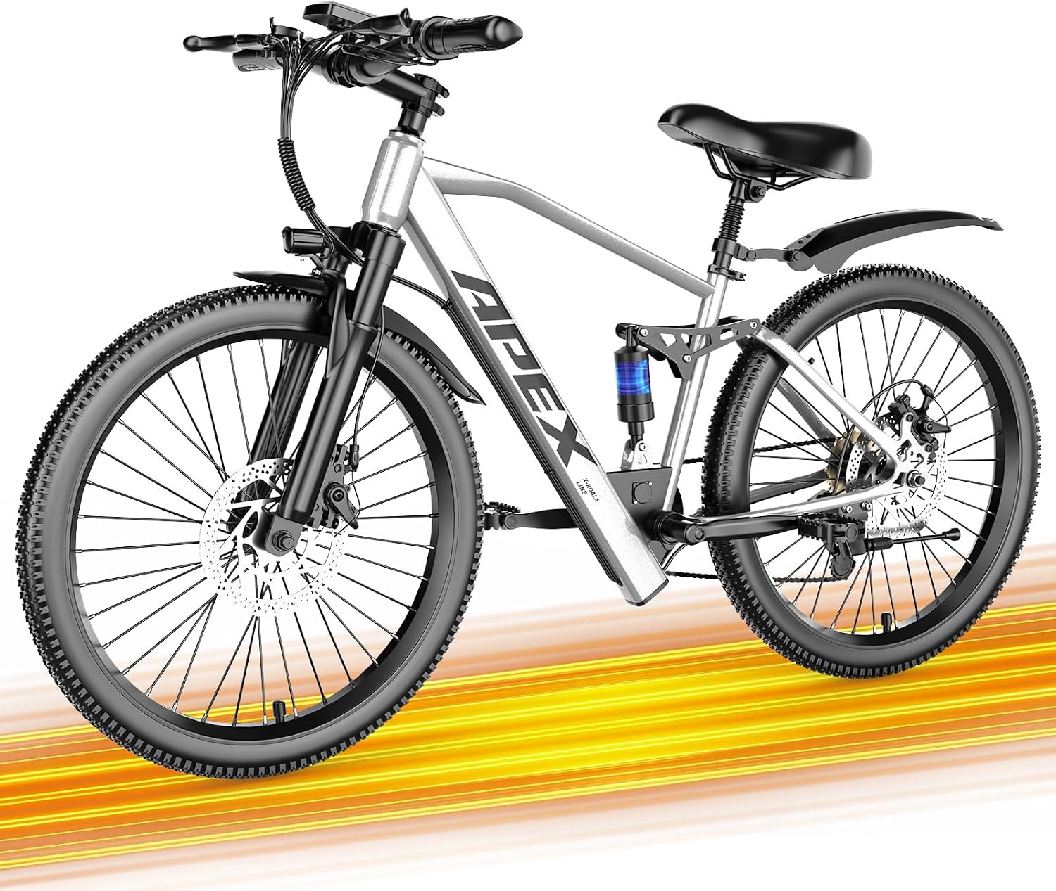 26" Electric Bike for Adults, 1500W Peak Motor Mountain Ebike, 28MPH Up to 65 Miles, UL2849 Certified, 7-Speed, Removable Battery, Shock Absorber, Fat Tire Commuter E-Bike