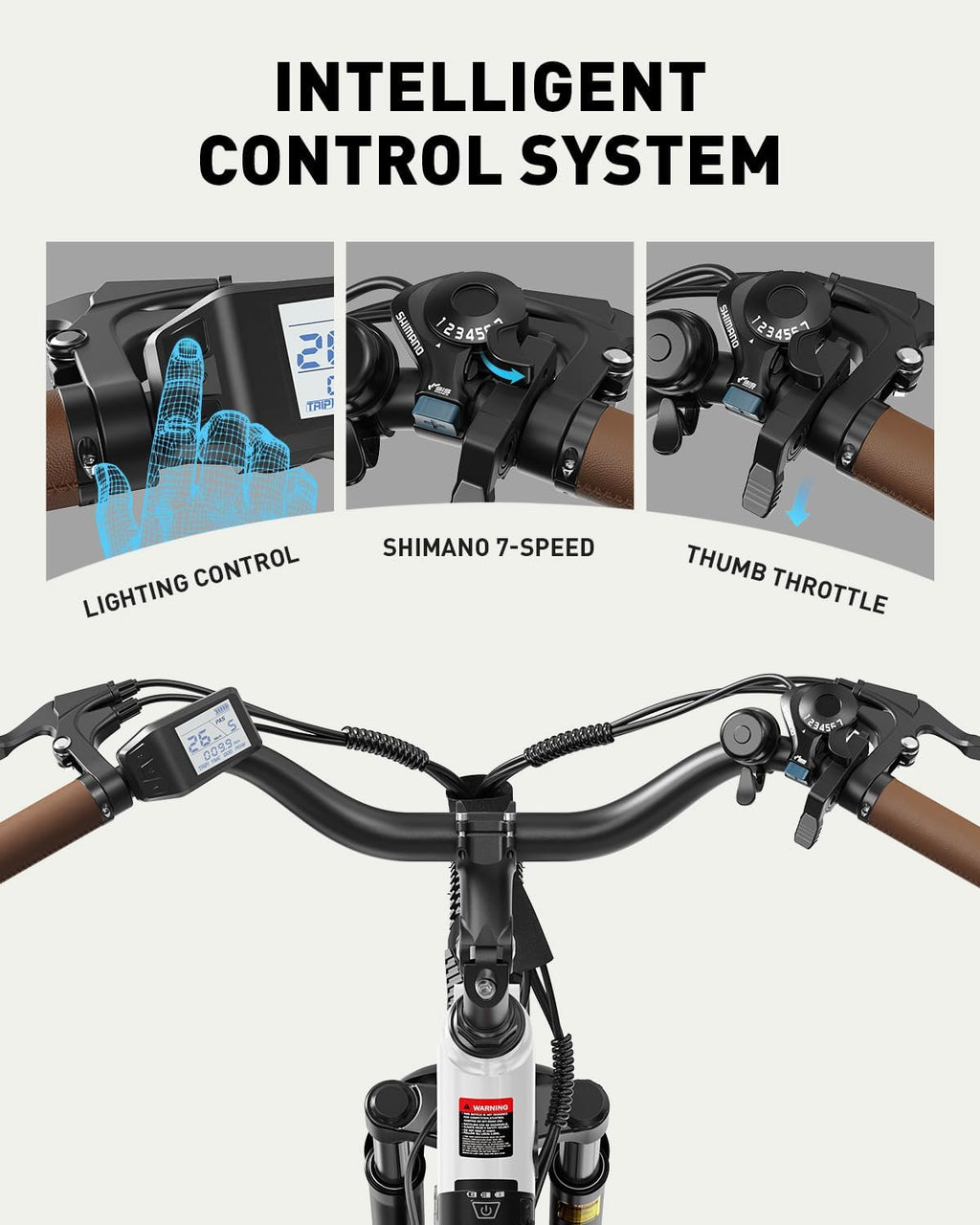 ACTBEST Electric Bike for Adults, Cores 27.5" Electric Commuter Bike Up to 28MPH 70 Miles, with Peak 1200W Motor, 48V 576Wh Removable Battery, 7-Speed City Cruiser Mountain E Bike for Commuting