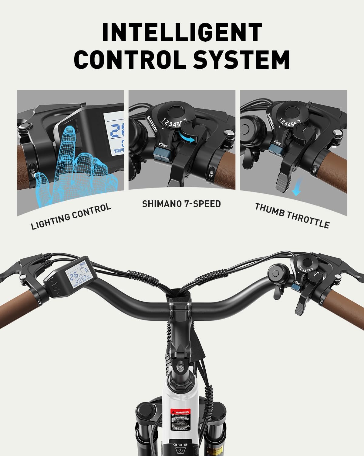 ACTBEST Electric Bike for Adults, Cores 27.5" Electric Commuter Bike Up to 28MPH 70 Miles, with Peak 1200W Motor, 48V 576Wh Removable Battery, 7-Speed City Cruiser Mountain E Bike for Commuting