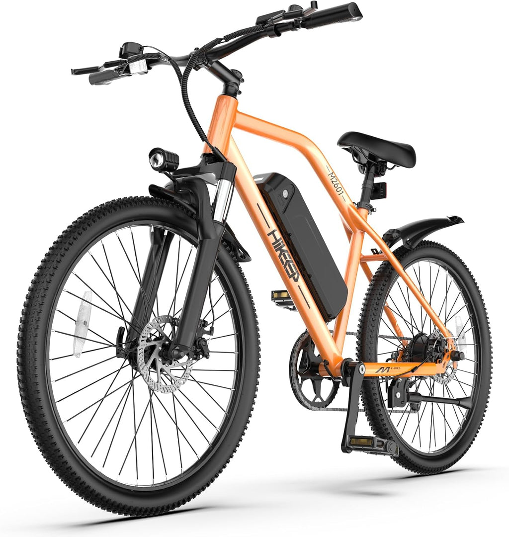 HiKeep Electric Bike for Adults - 48V Commuter E Bike with 750W Peak Motor, 26" Electric Mountain Bicycle, 374Wh Removable Battery, Up to 20MPH, Front Suspension & Dual Disc Brakes
