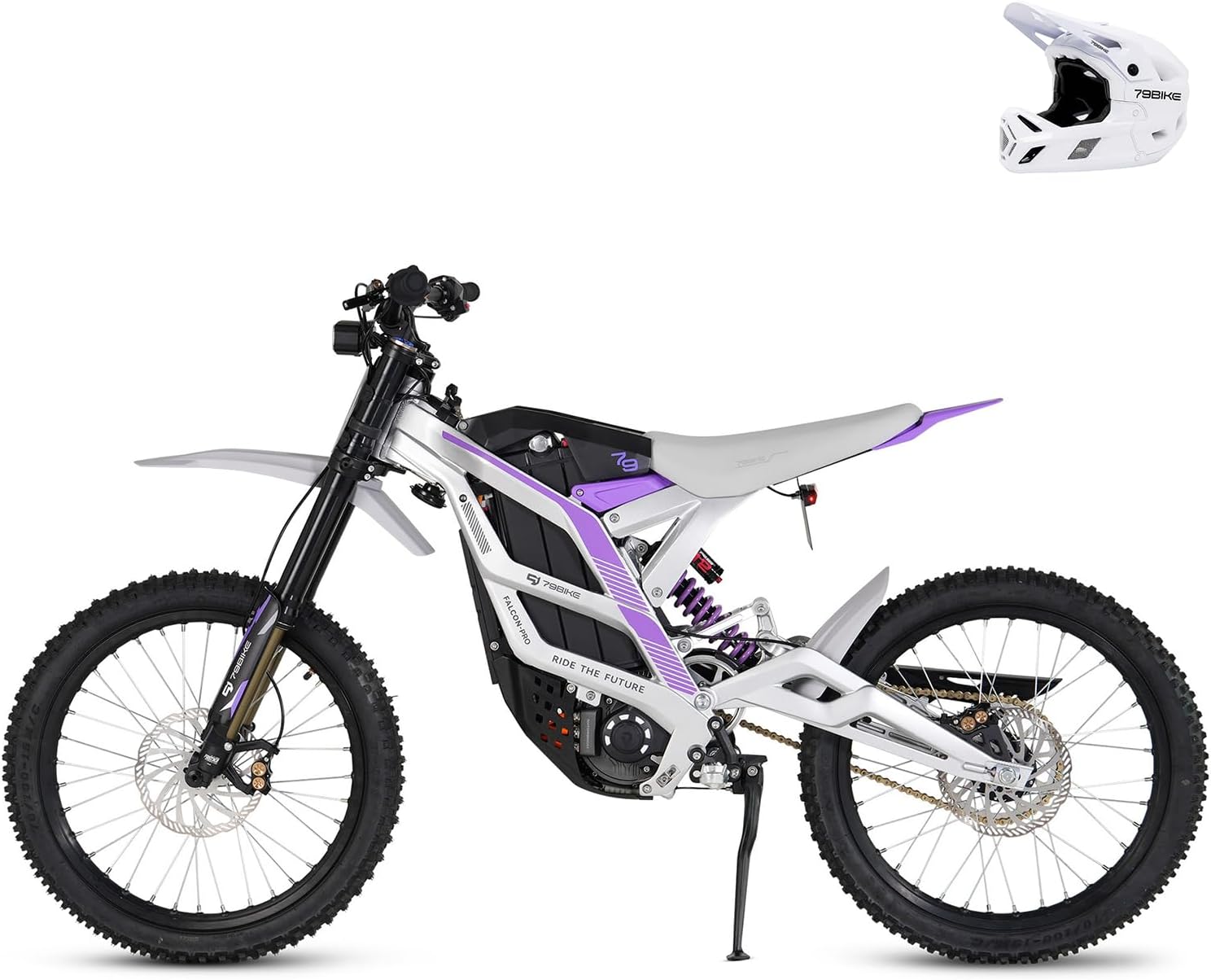 79BIKE FALCON-PRO Electric Dirt Bike for Adults, 72V 35Ah NMC Battery 10kW Peak Power PMSM Motor Offroad Electric Motorcycle, Max 56MPH & 410N.m Torque E Dirt Bike Adult Off-Road Trail Riding E-Moto