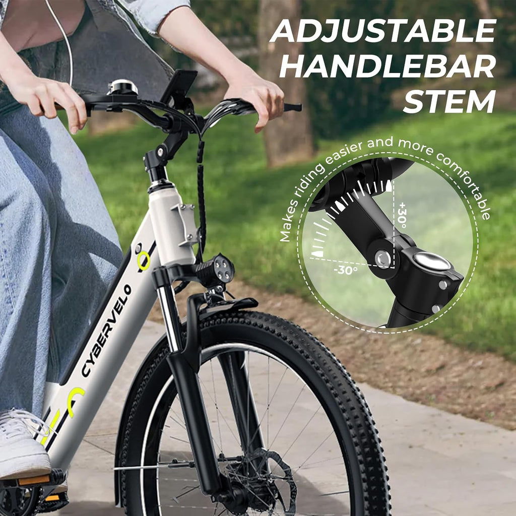 Electric Bike for Adults, with 1000W Motor,48V Removable Battery,60Miles,20MPH,Electric Commuter Bike for Women/Man,UL2849 Certified,7 Speed,Step-Thru Ebike