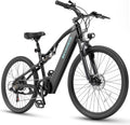 Electric Bike for Adults 500W Motor Ebike 26" Electric Mountain Bike with 6-Speed and Dual Disc Brakes 20MPH Commuter Electric Bikes All Terrain with Full Suspension System(12Ah Black)