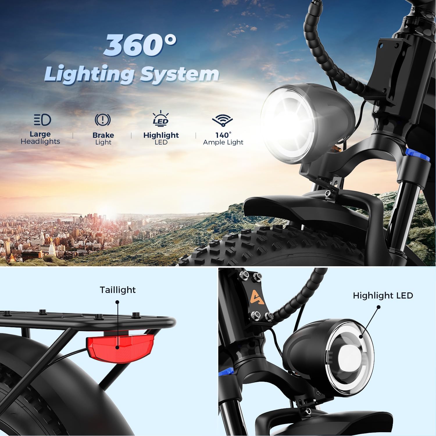 Aipas M1 Pro & M2 Pro Electric Bike Combo, 1800W Peak Motor Fat Tire EBikes for Adults, Electric Mountain Bike with 48V 17.5Ah Battery, 26" x 4.0" All-Terrain Tires, 7 Speed, 85 Miles Long Range