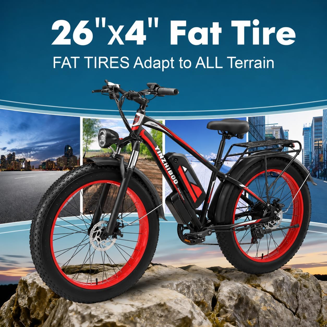 Electric Bike for Adults with 2000W Peak Motor | 48V17.5Ah Removable Battery,60 Miles PAS Range,26"x4.0" Fat tire,Hydraulic Disc Brakes, 32MPH Speed, Cruise Control