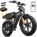 TST Electric Bike for Urban Cycling, 48V 15Ah Battery, 20"x4" Fat Tire | 1500W Peak Motor, Dual Suspension ,7-speed Gears, 3 Working Modes, Suitable for Commuters and Beginner Cyclists, Powerful