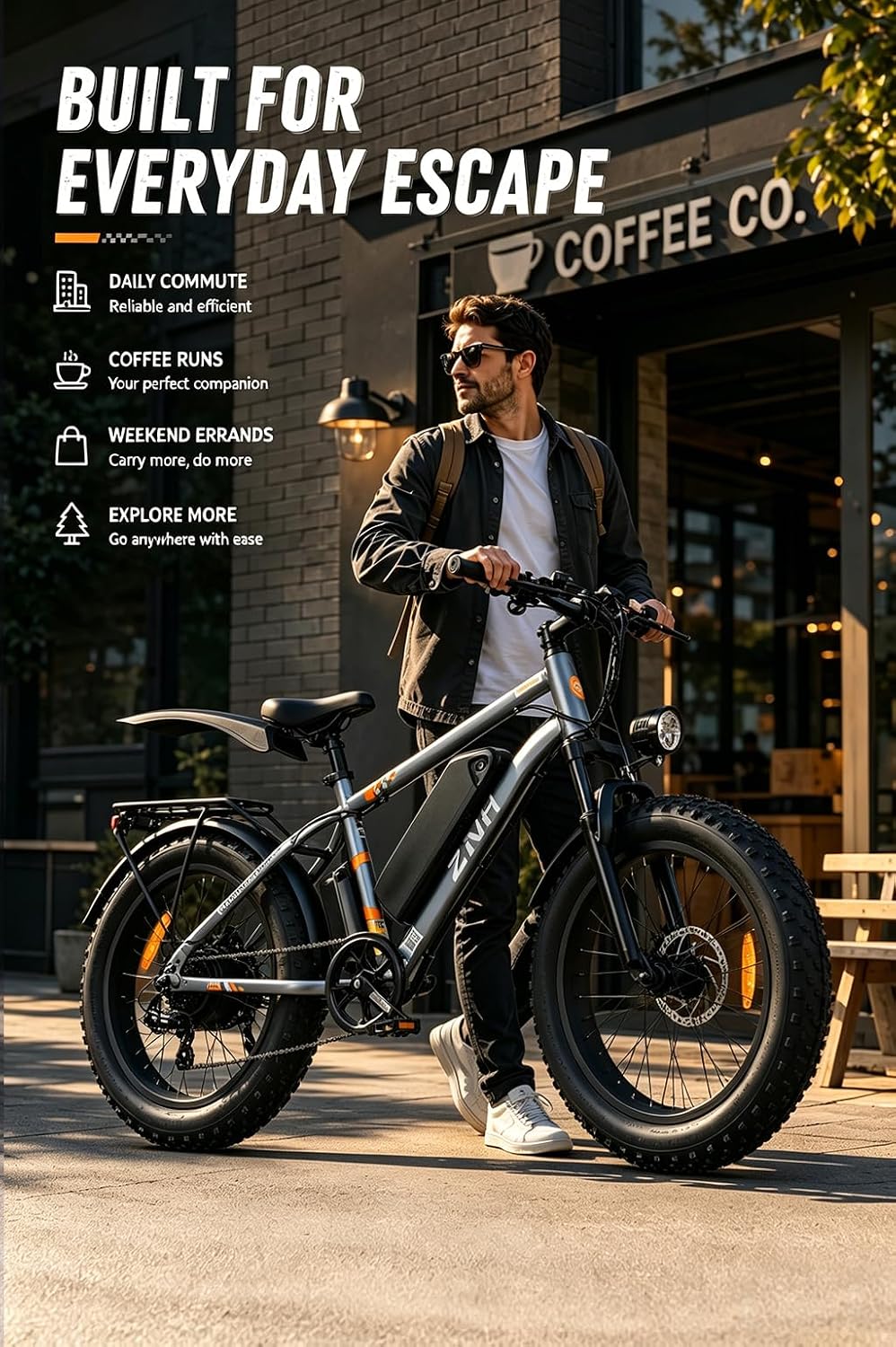 ZNH Electric Bike for Adults, 1100W Peak Motor 25MPH 60 Miles Fat Tire Ebike with 48V 15Ah Removable Battery, All Terrain Fat Tire Electric Bike, Front Suspension & 7-Speed UL 2849 Certified