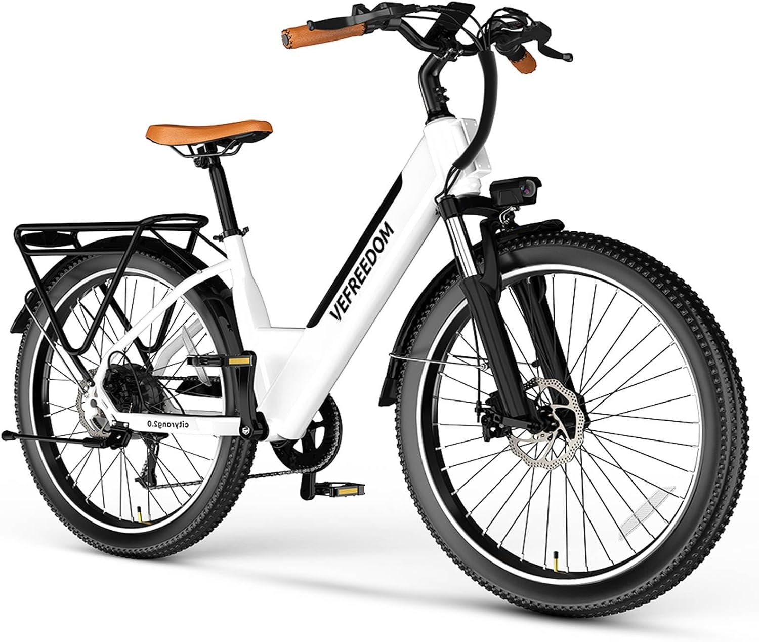 EUY 26" Electric Bike for Adults,1000W Motor Peak Ebike Max Long Range 70 Miles & 28 Mph by 48V Removable Battery,Commuter Fast E-Bikes,7-Speed Step Thru Electric Bicycles UL Certified