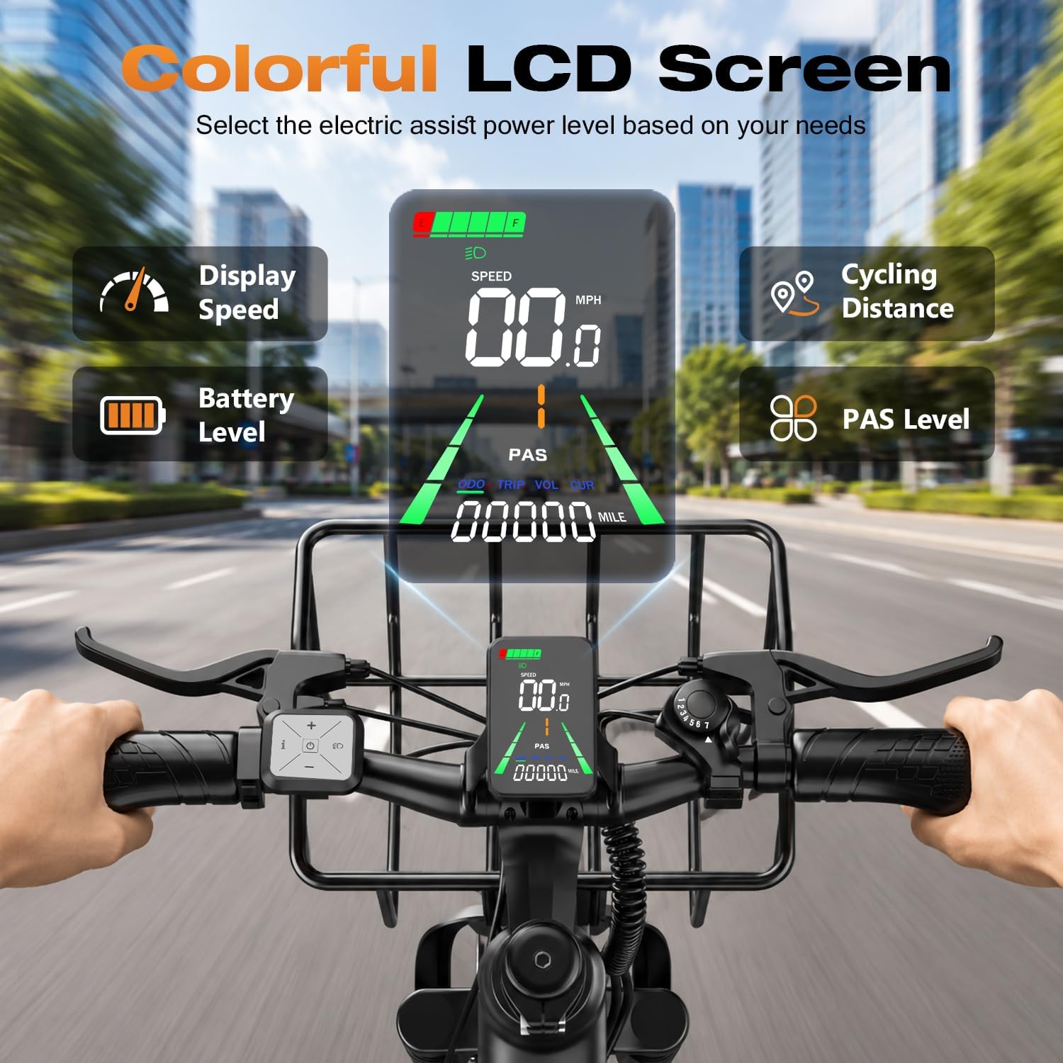 ASKGO Electric Bike for Adults with 1500W Peak Motor, 25MPH 65Miles Electric Mountain Bike with 48V 10AH Removable Battery, 26" Commuting Ebike with 7 Speeds Front Suspension
